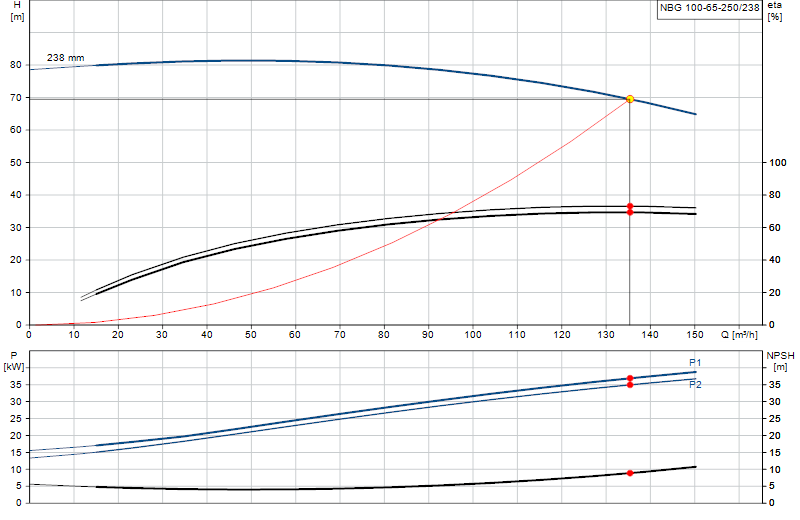 Curva di prestazione NBG 100-65-250/238
