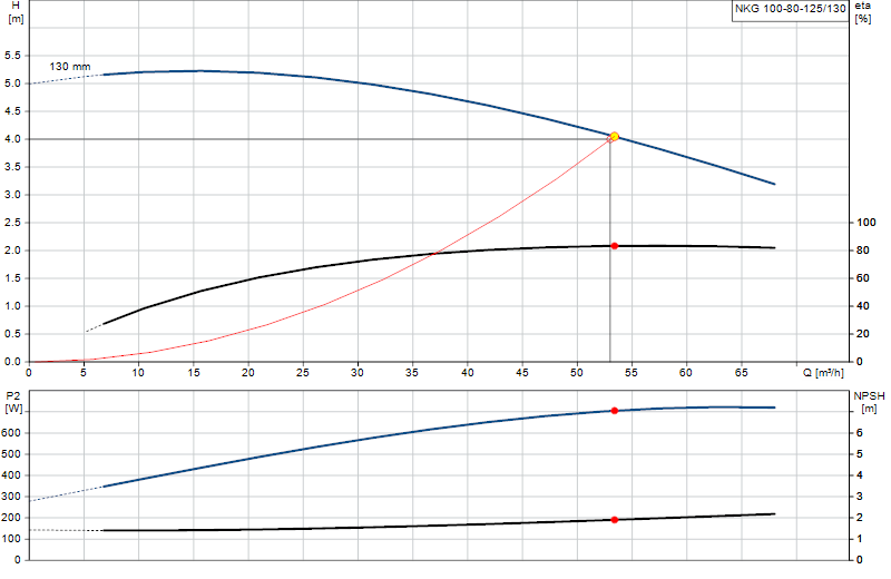 Courbe de performance NKG 100-80-125/130