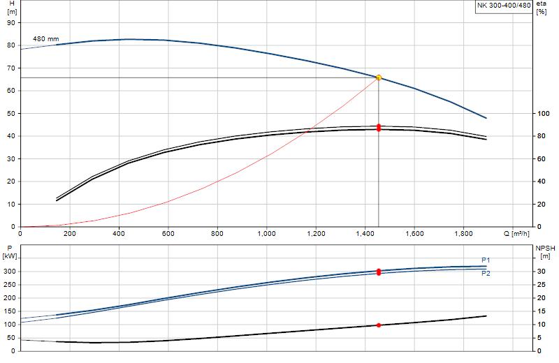 Curva di prestazione NK 300-400/480
