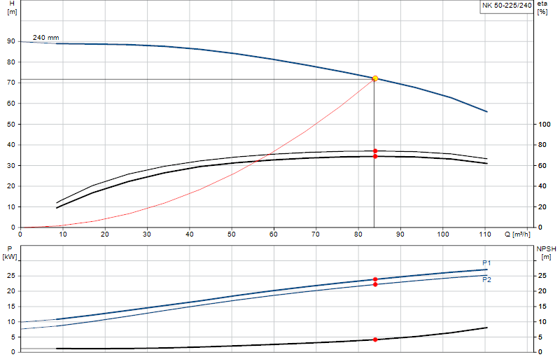 Curva di prestazione NK 50-225/240