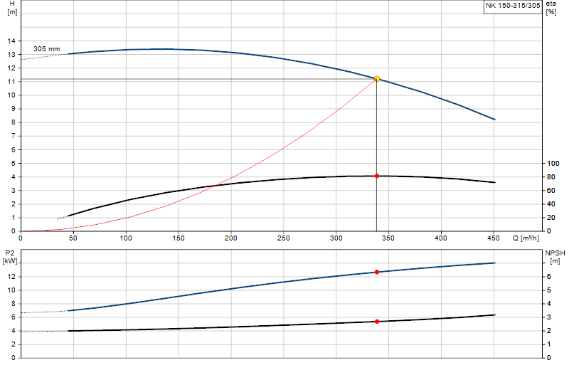 Curva di prestazione NK 150-315/305