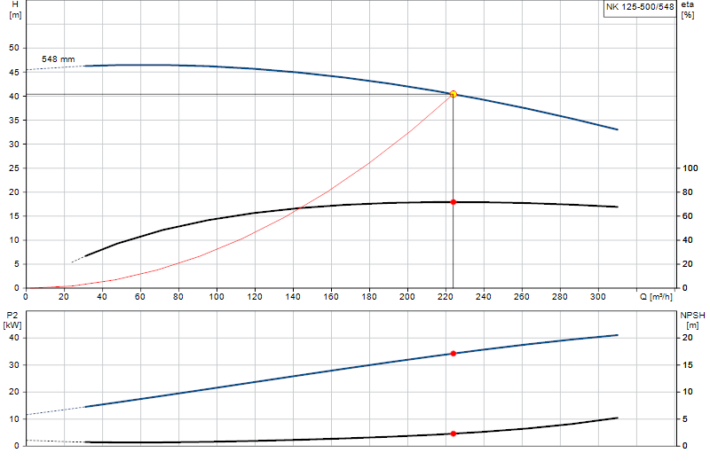 Curva di prestazione NK 125-500/548