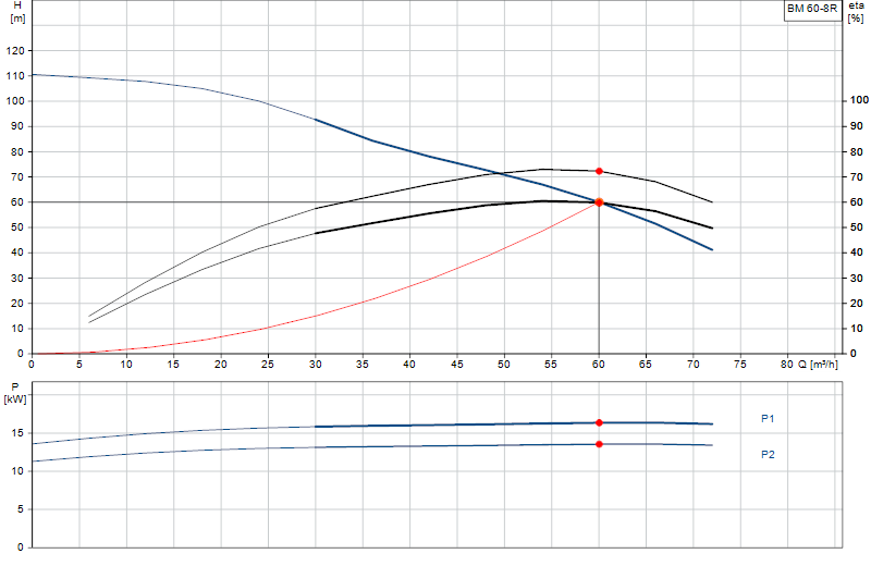 Curva di prestazione BM 60-8R