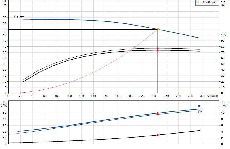 Curva di prestazione NK 100-380/415