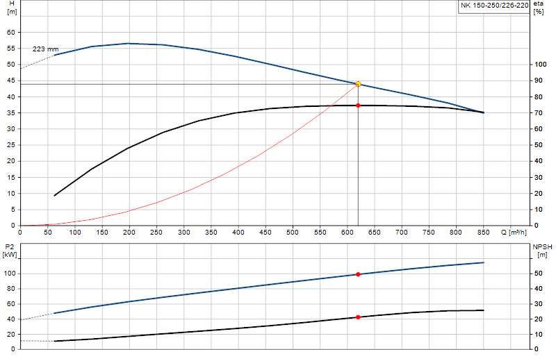 Curva di prestazione NK 150-250/226-220