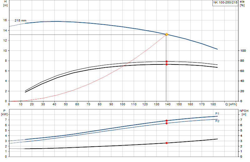 Curva di prestazione NK 100-250/215