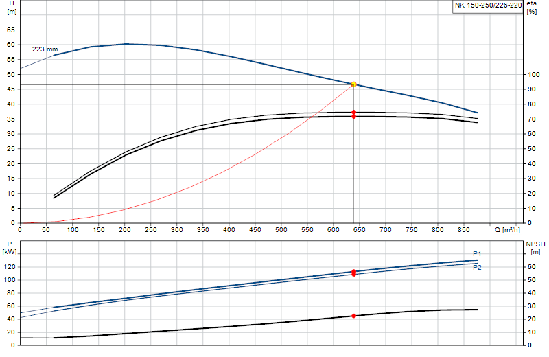 Curva di prestazione NK 150-250/226-220