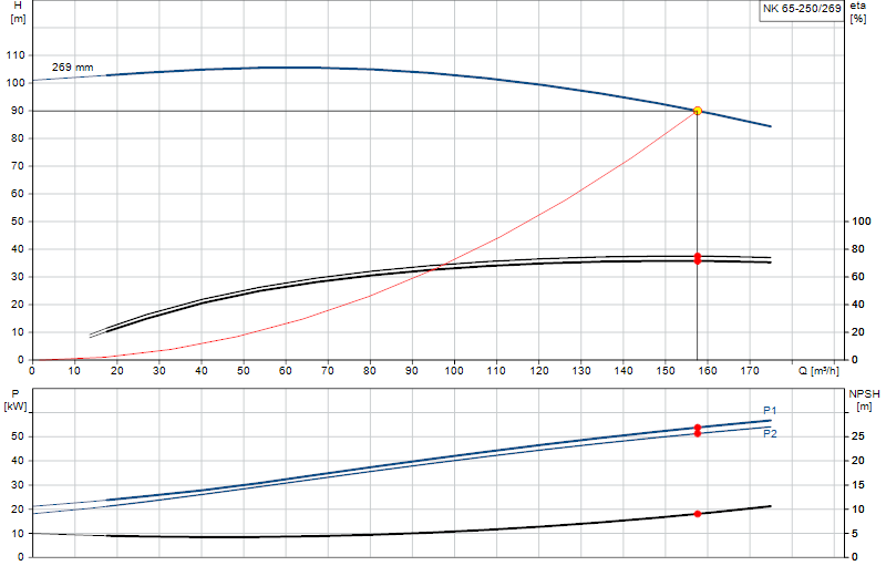 Curva di prestazione NK 65-250/269