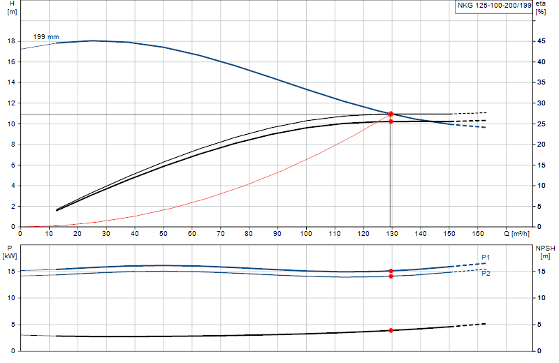 Curva di prestazione NKG 125-100-200/199