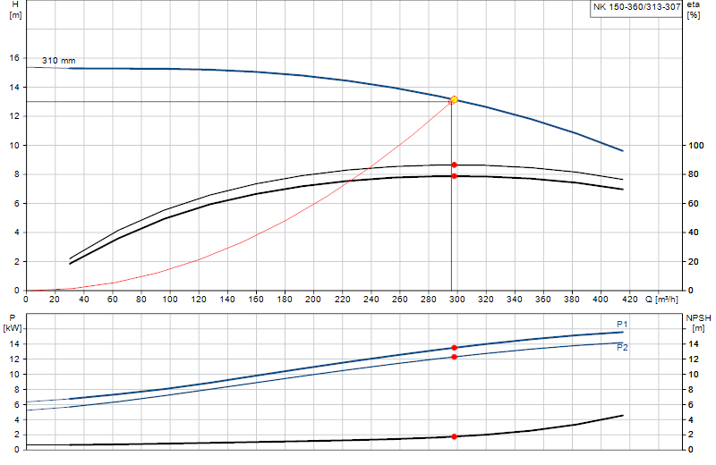 Curva di prestazione NK 150-360/313-307