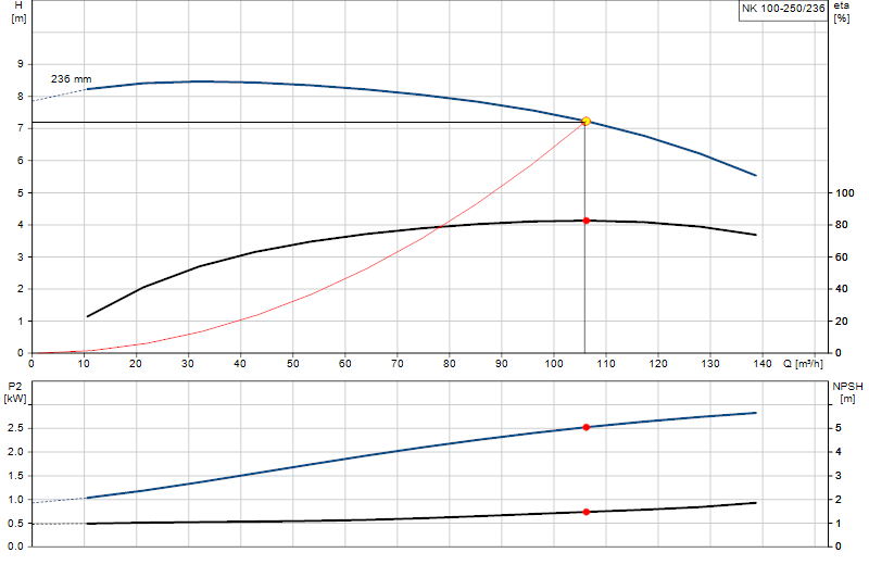 Curva di prestazione NK 100-250/236