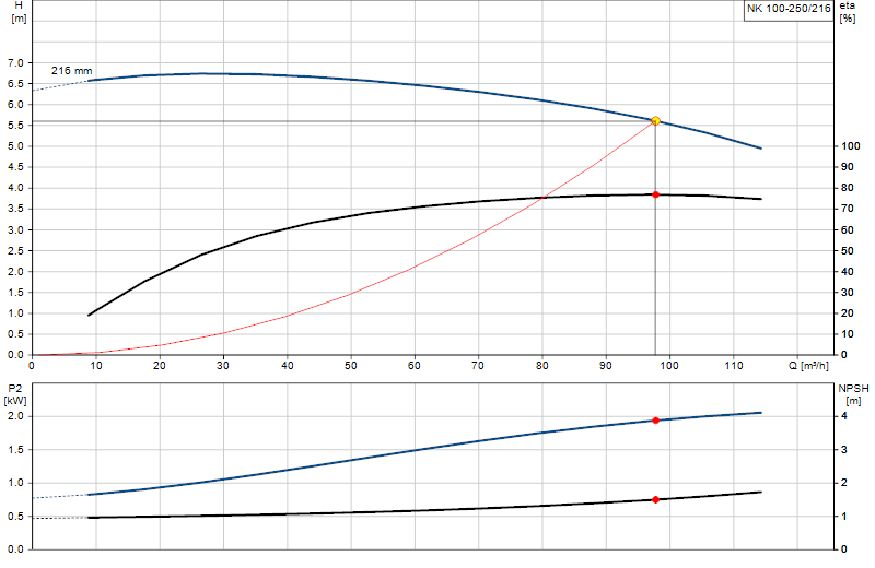 Curva di prestazione NK 100-250/216
