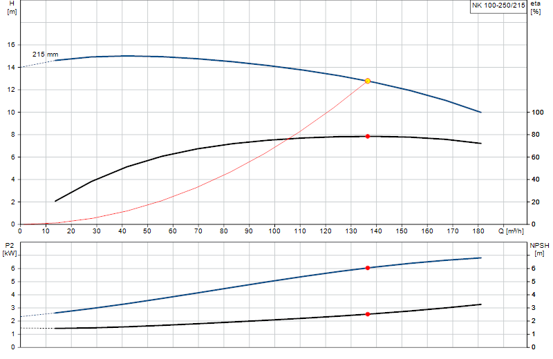 Curva di prestazione NK 100-250/215