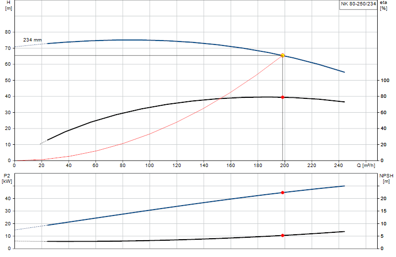 Curva di prestazione NK 80-250/234