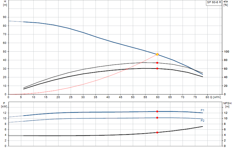 Curva di prestazione SP 60-6 R