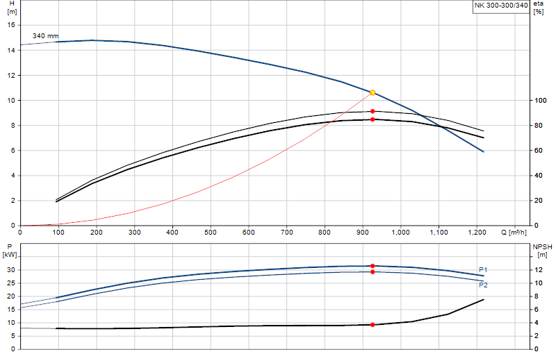 Curva di prestazione NK 300-300/340