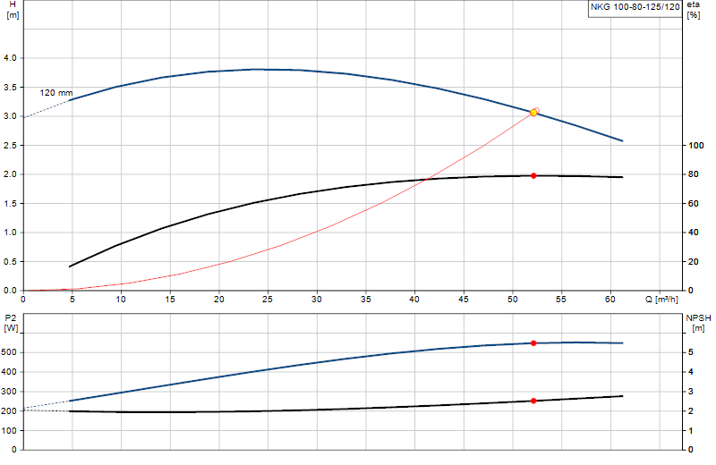 Performance curve NKG 100-80-125/120