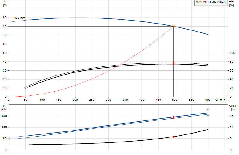Curva di prestazione NKG 200-150-500/489