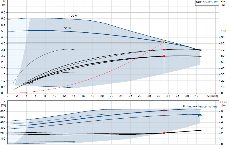 Curva di prestazione NKE 50-125/125