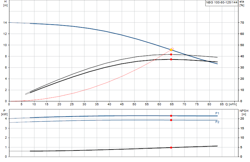 Curva di prestazione NBG 100-80-125/144