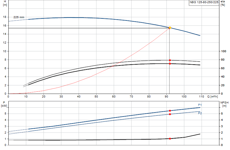 Curva di prestazione NBG 125-80-250/225