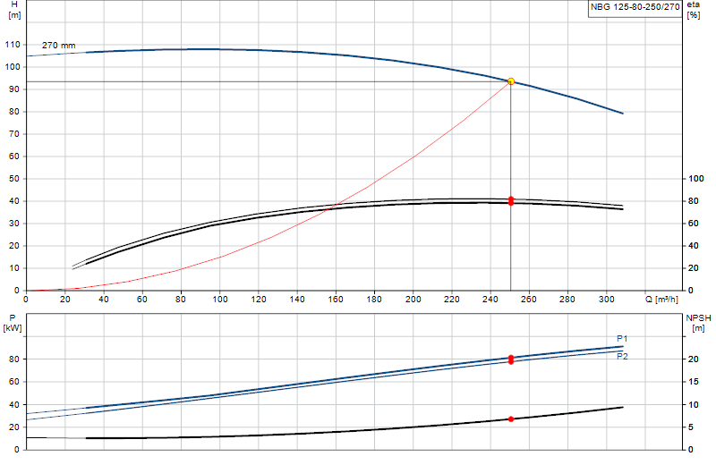 Curva di prestazione NBG 125-80-250/270