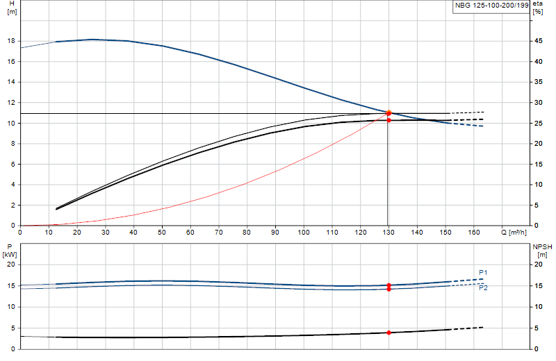 Curva di prestazione NBG 125-100-200/199