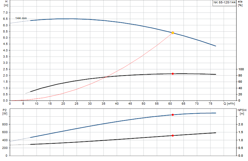Curva di prestazione NK 65-125/144