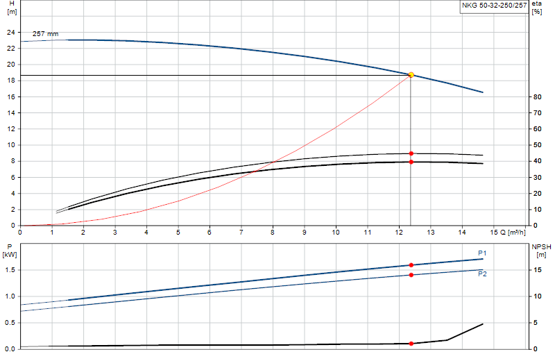 Curva di prestazione NKG 50-32-250/257