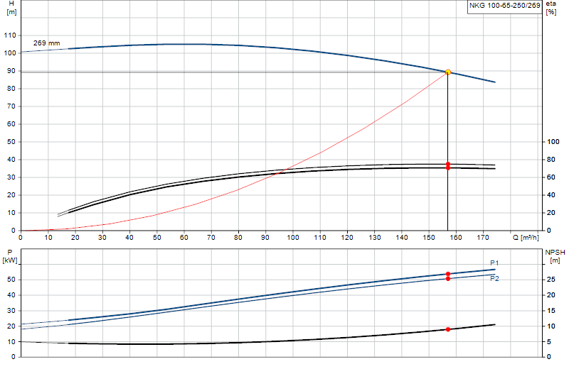 Curva di prestazione NKG 100-65-250/269