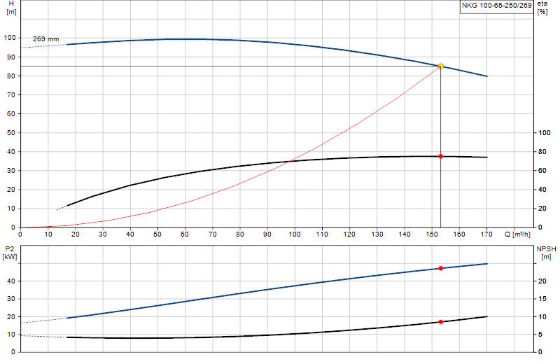 Curva di prestazione NKG 100-65-250/269