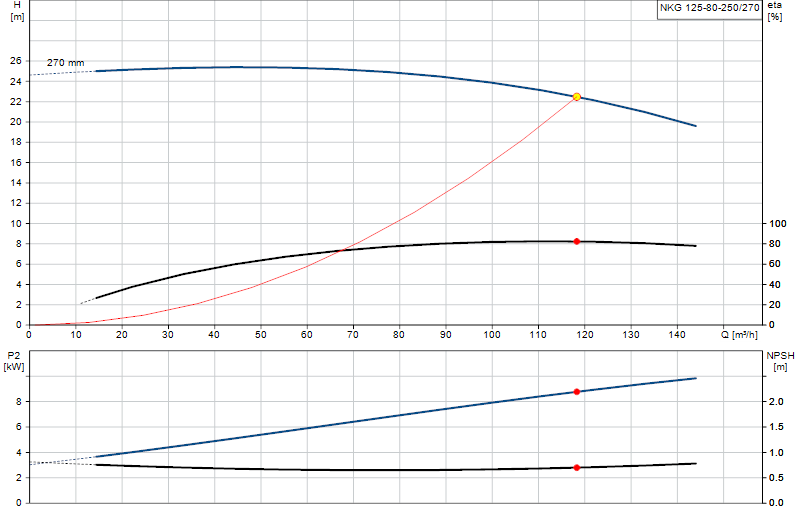 Curva di prestazione NKG 125-80-250/270