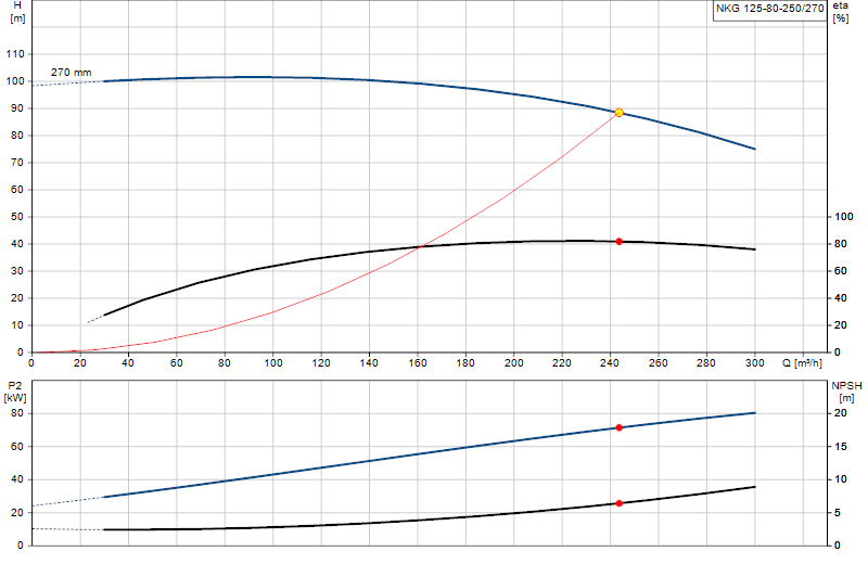 Curva di prestazione NKG 125-80-250/270