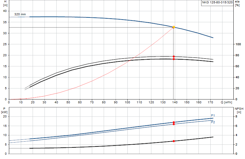 Curva di prestazione NKG 125-80-315/320