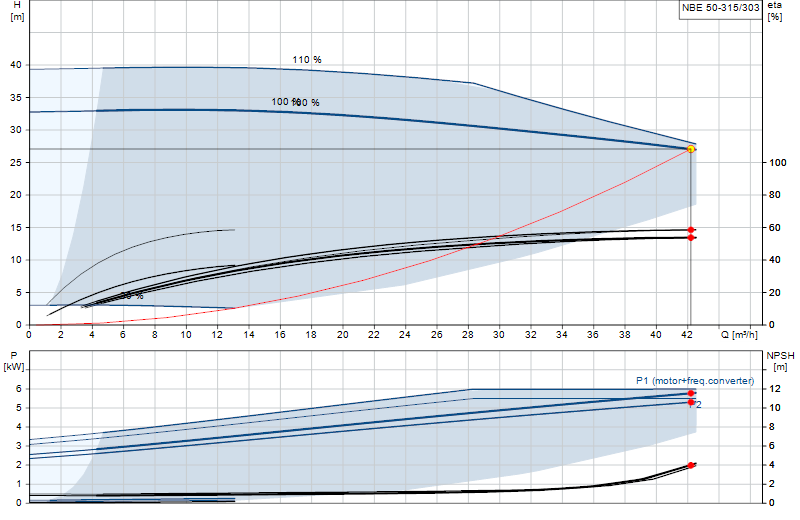 Curva di prestazione NBE 50-315/303