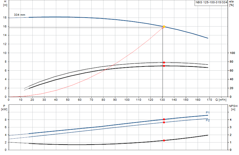Curva di prestazione NBG 125-100-315/334