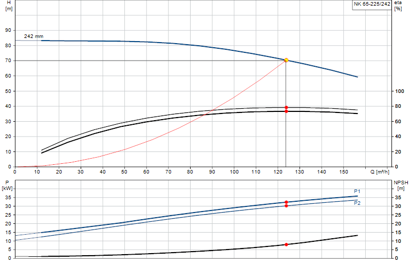 Curva di prestazione NK 65-225/242