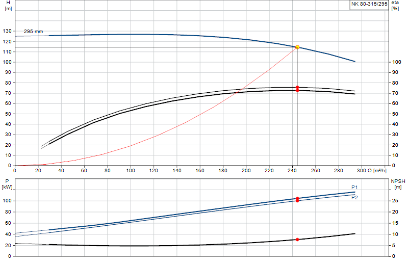 Courbe de performance NK 80-315/295
