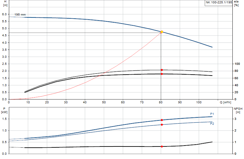 Curva di prestazione NK 100-225.1/195