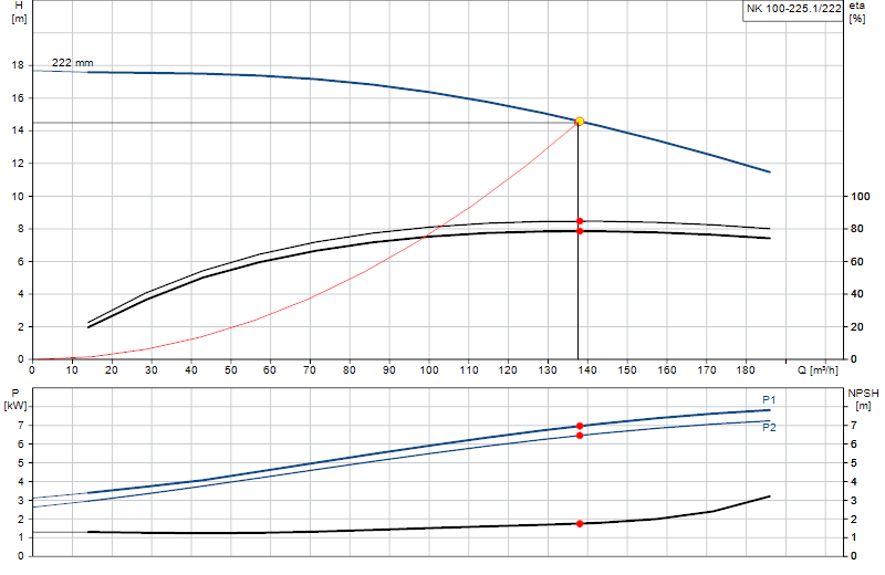 Curva di prestazione NK 100-225.1/222
