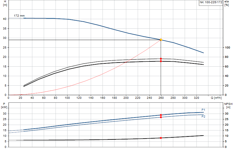 Performance curve NK 100-225/172
