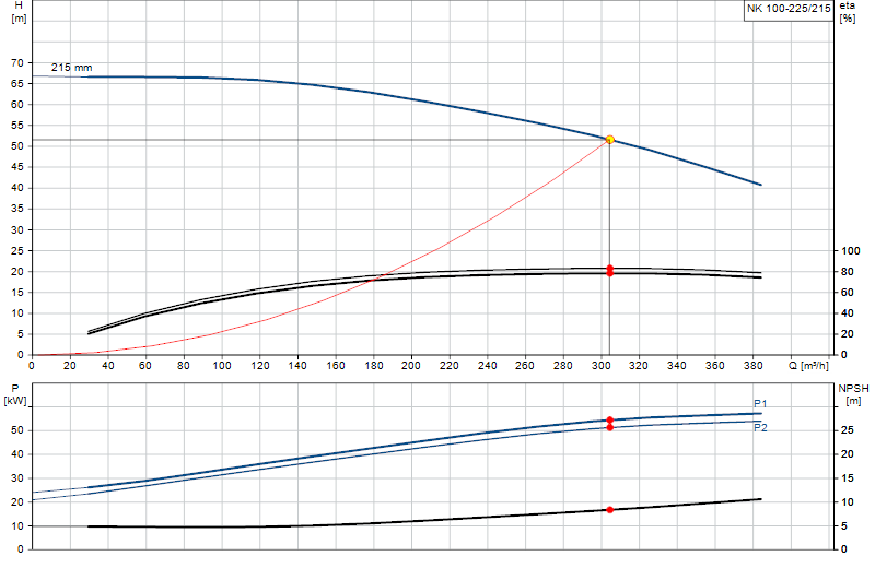 Performance curve NK 100-225/215