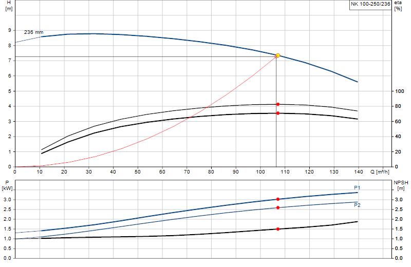 Curva di prestazione NK 100-250/236