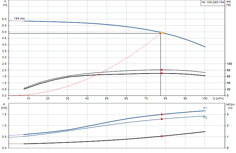 Curva di prestazione NK 100-280/194