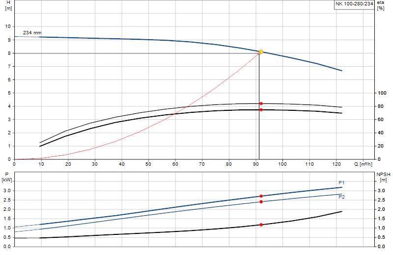 Curva di prestazione NK 100-280/234