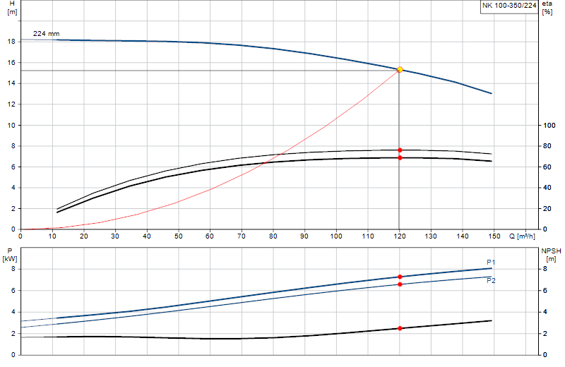 Curva di prestazione NK 100-350/224