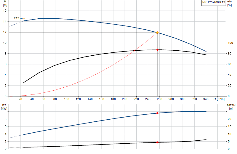Courbe de performance NK 125-200/219