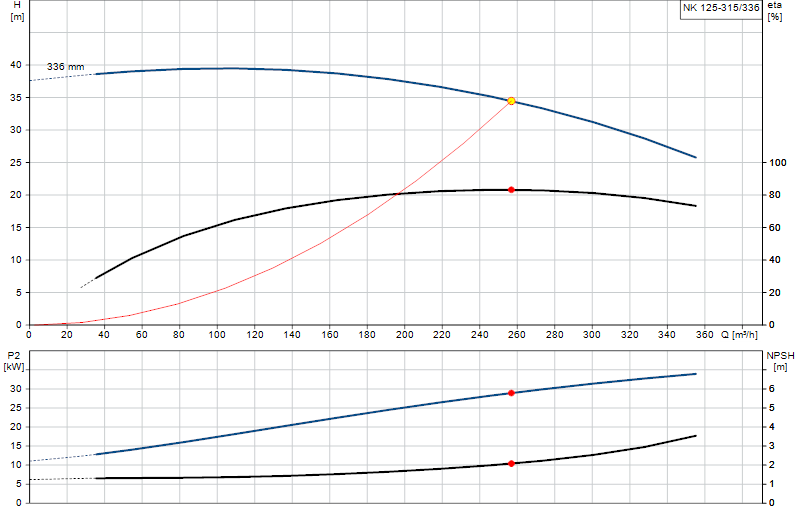 Curva di prestazione NK 125-315/336