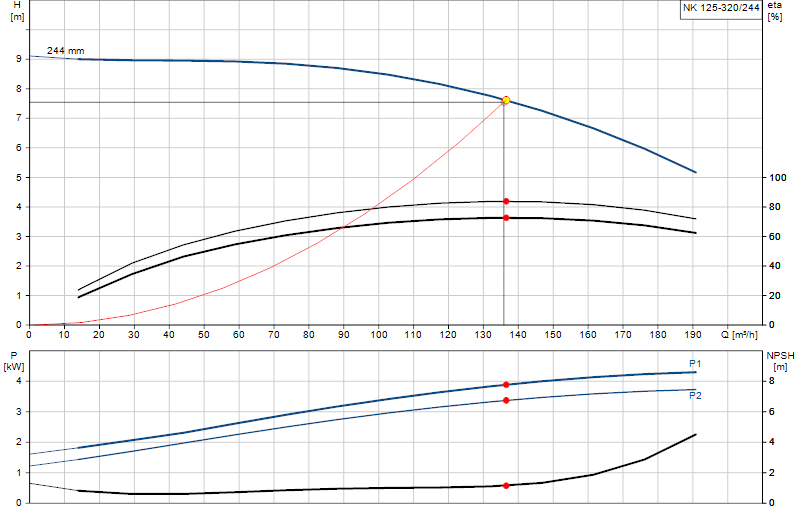 Curva di prestazione NK 125-320/244