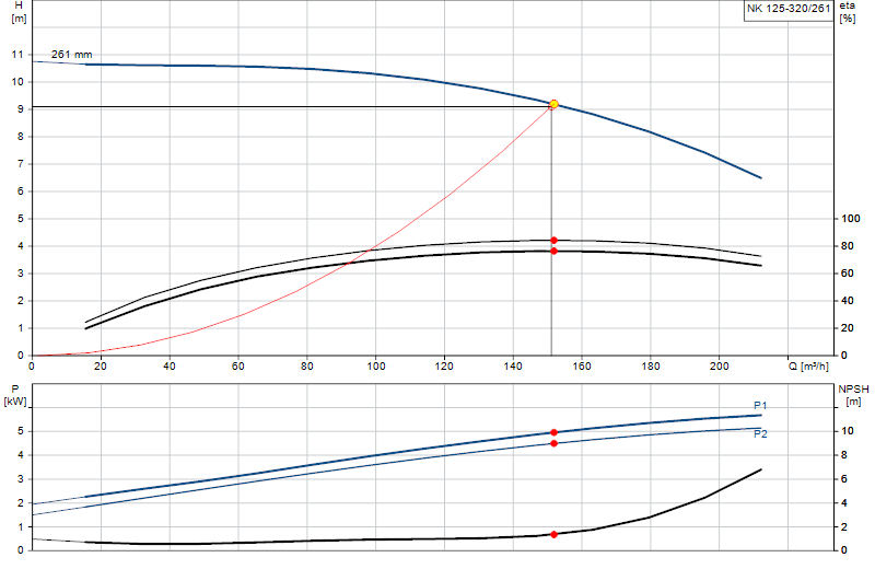 Curva di prestazione NK 125-320/261
